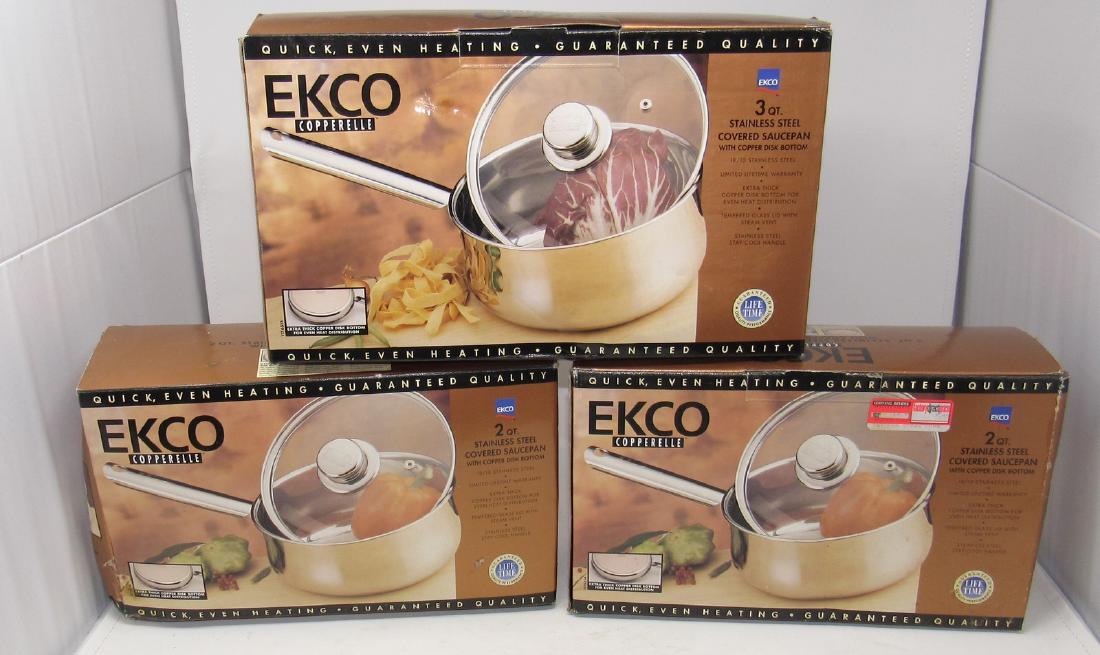 Ekco Copperelle 2 & 3 Quart Sauce Pans (1 of 1)