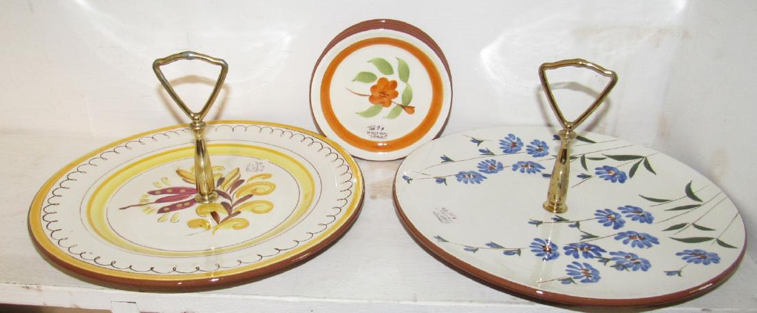 Stangl Pottery Serving Plates and Coasters: Serving Plates are approx. 10" in diameter. No chips or cracks