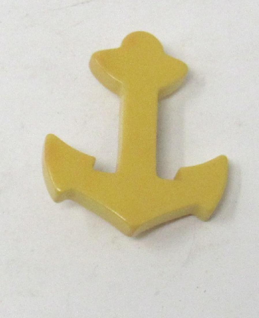 Bakelite Ship Anchor Pin: Approx 2" long