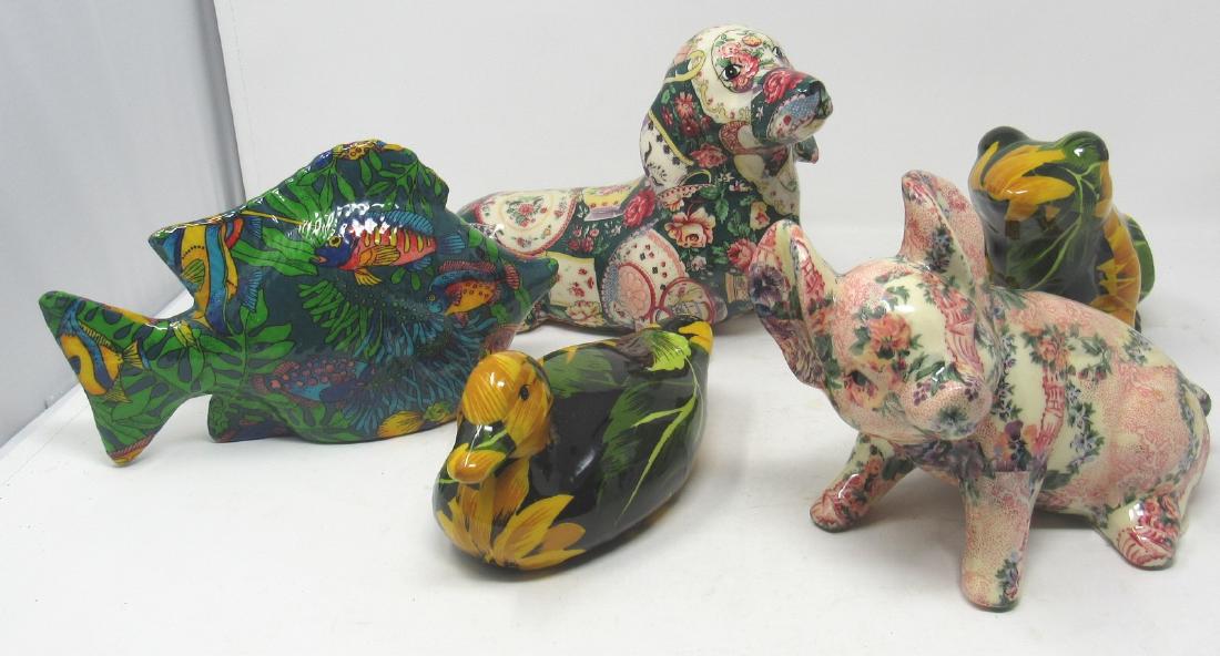 Pottery Dog Fish Pig Duck Frog Figure (1 of 1)
