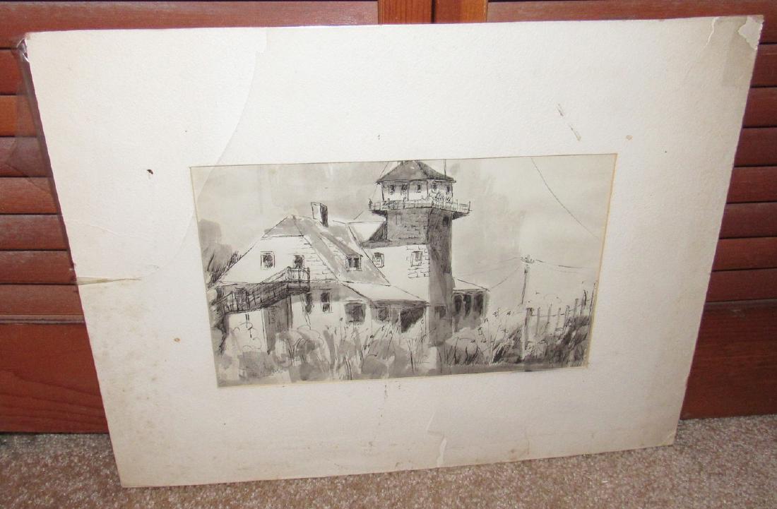 Sandy Hook NJ Lighthouse Drawing Signed (1 of 5)
