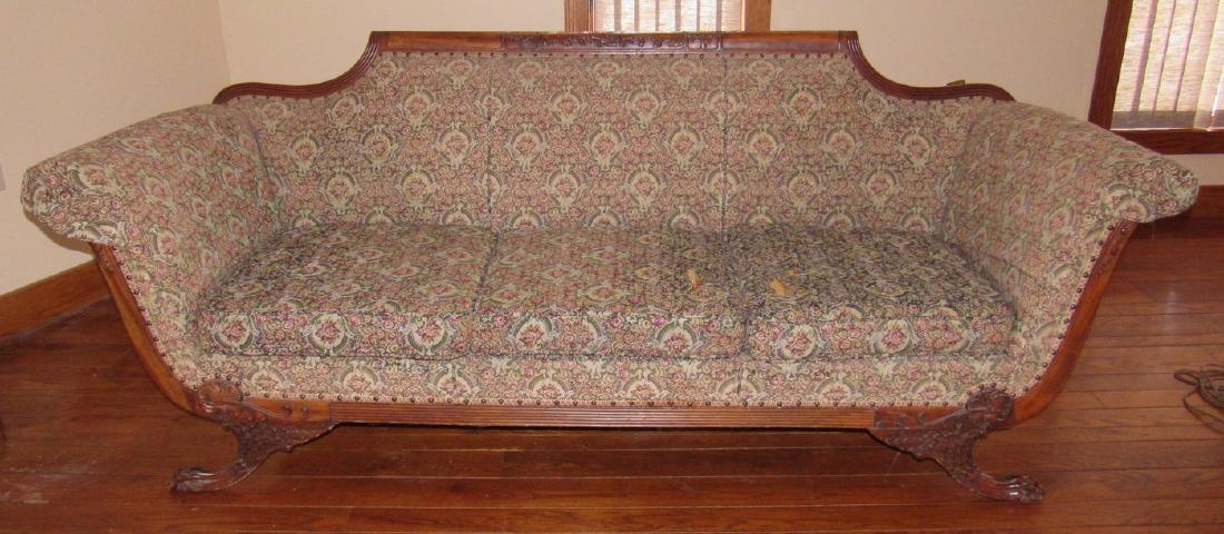 Duncan Phyfe Sofa w/ Carved Claw Feet (1 of 5)