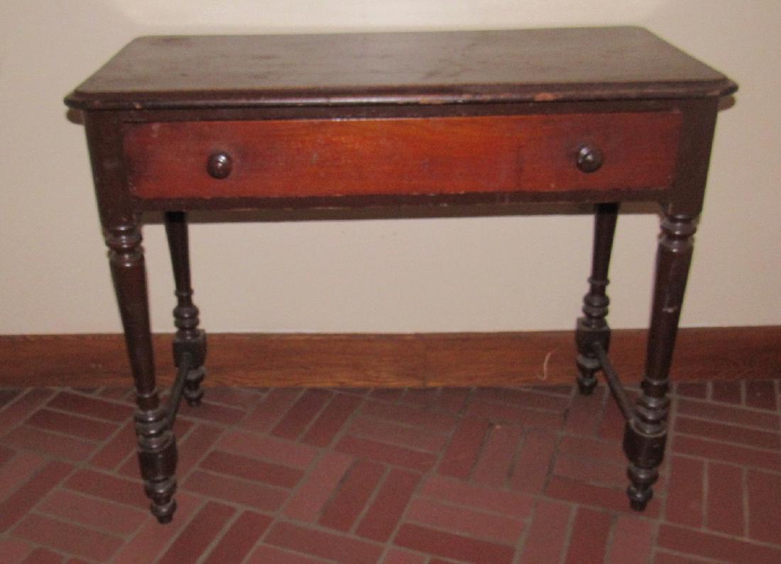 One Drawer Side Table: Approx 18" x 35" x 30" tall