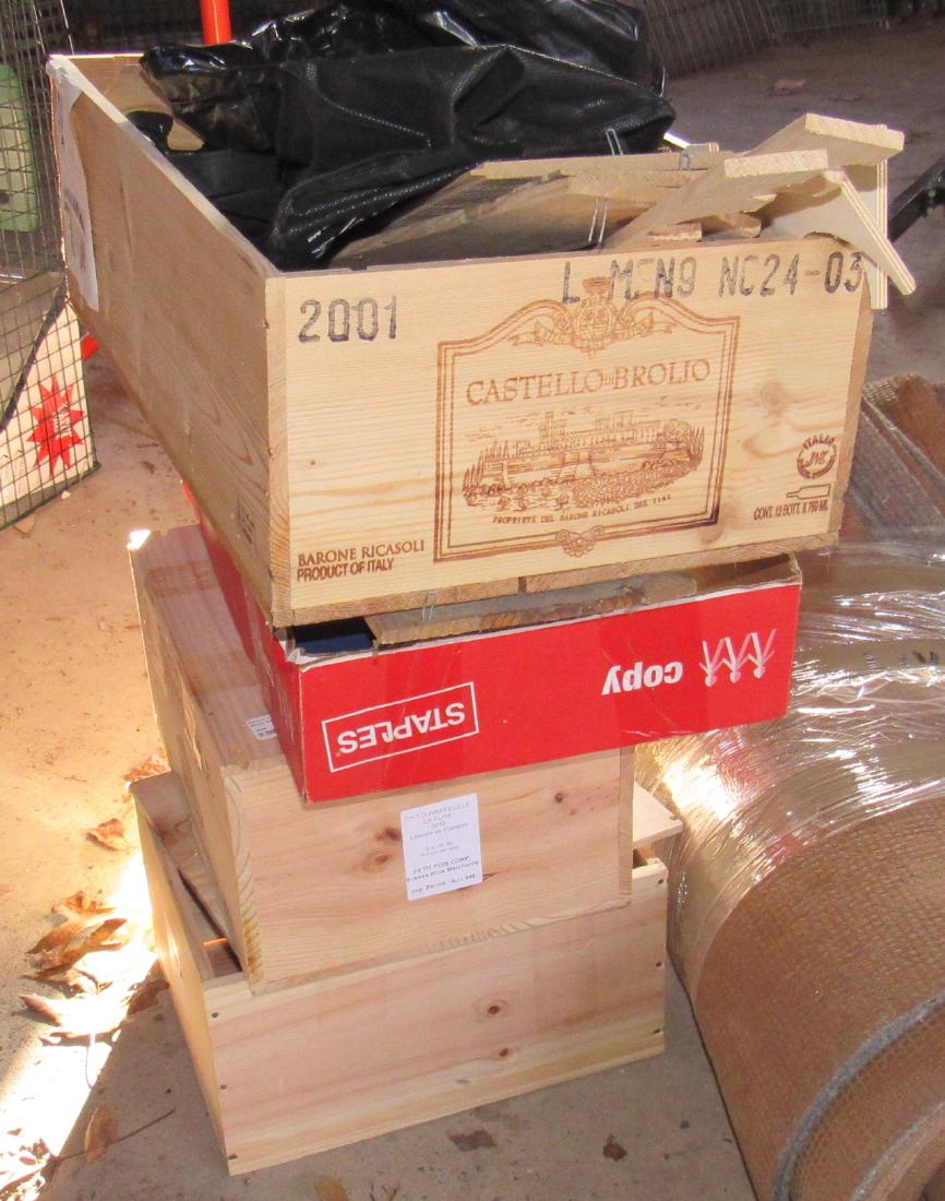 3 Wooden Wine Boxes: 3 boxes