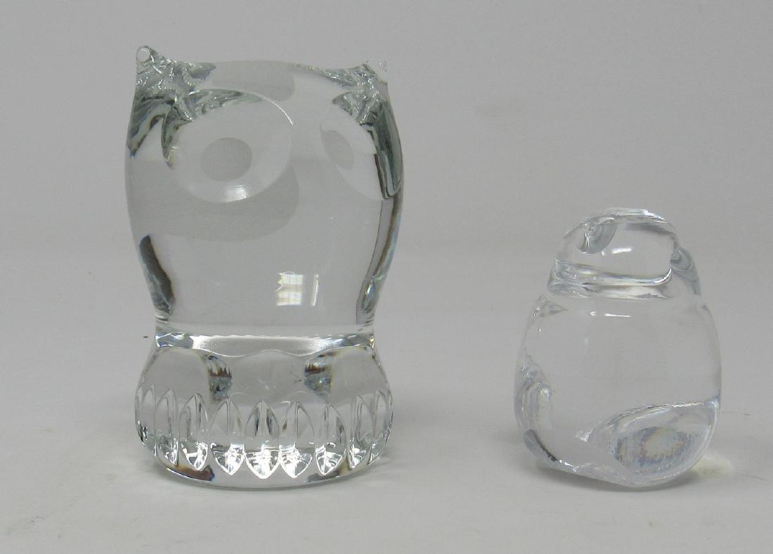 Spode Owl & Bird Paperweights: Owl is approx 3 1/2" tall , marked Spode. Bird is not marked. No damage