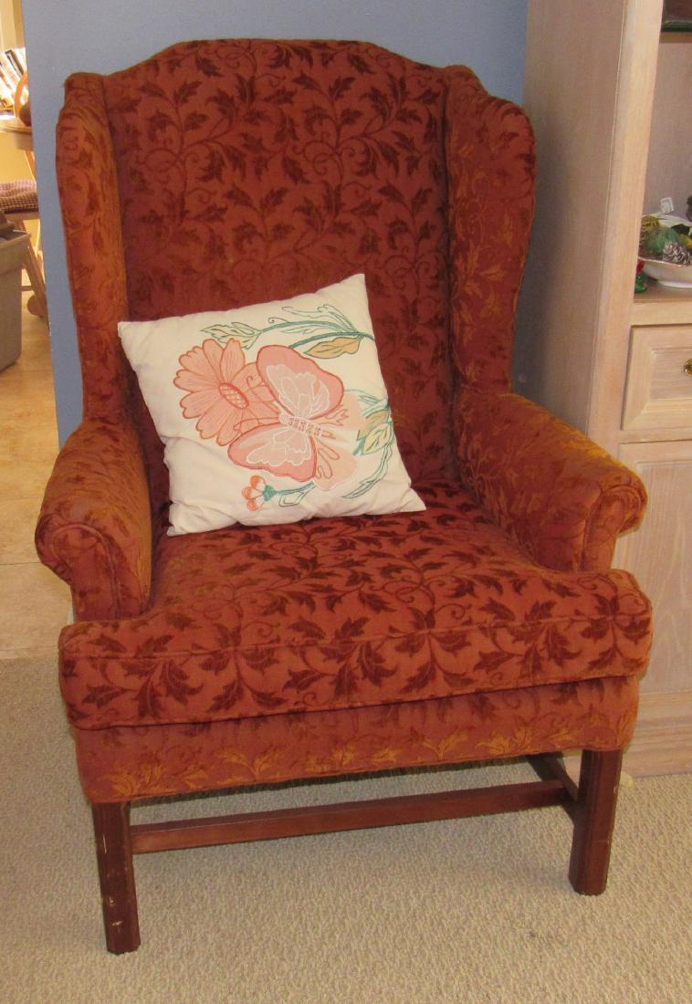 Wingback Chair: Clean , a couple scratches on legs