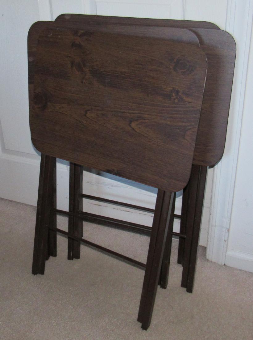 4 Vintage Artex TV Stands Trays: 4 vintage trays