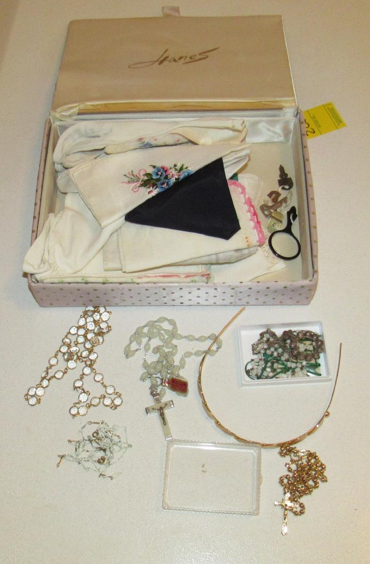 Handkerchiefs Rosary Beads Necklaces Gloves: Getting all pictured
