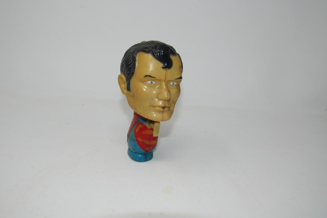 Durham Industries Superman Squirt Gun: Apprx 5 1/2" tall. No damage and needs to be cleaned.