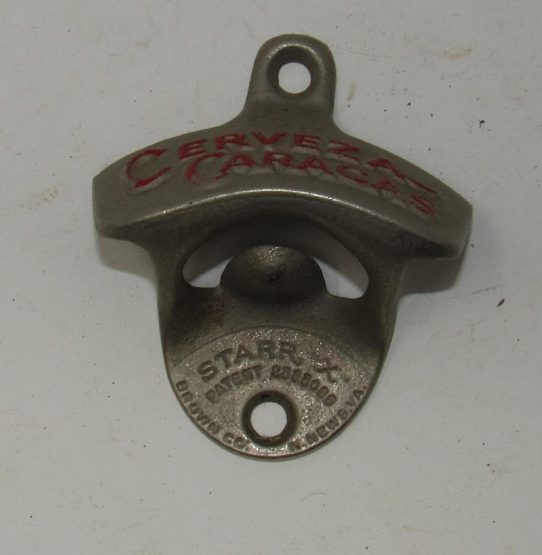 Starr X Cerveza Caracas Bottle Opener: Approx 3 1/4" long