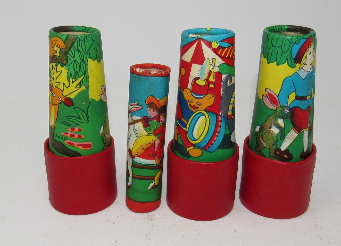 4 Kaleidoscopes: Tallest are approx 4 3/4" tall