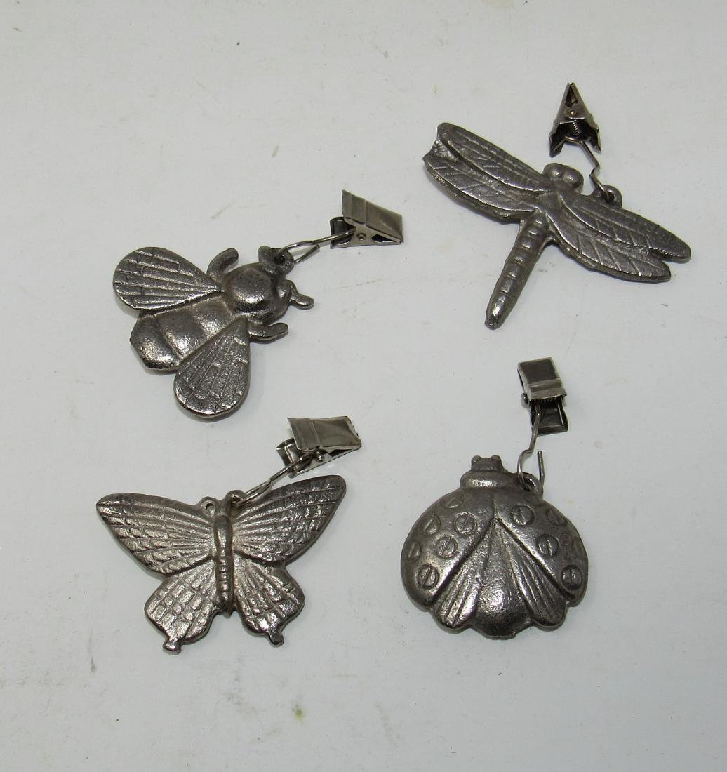 Clip on Cast Iron Bugs Dragon Fly Bee Butterfly Lady: Dragon Fly is approx 1 7/8" long