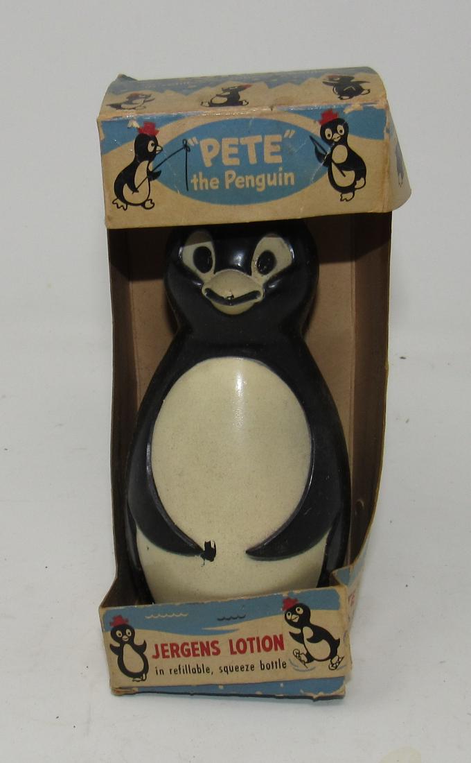 Pete The Penguin Jergens Lotion: Approx 6" tall
