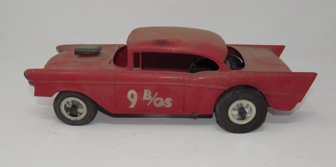 AMF Wen Mac 1957 Chevy Friction Car: Approx 11 3/4" long. Missing parts, front and rear bumper.
