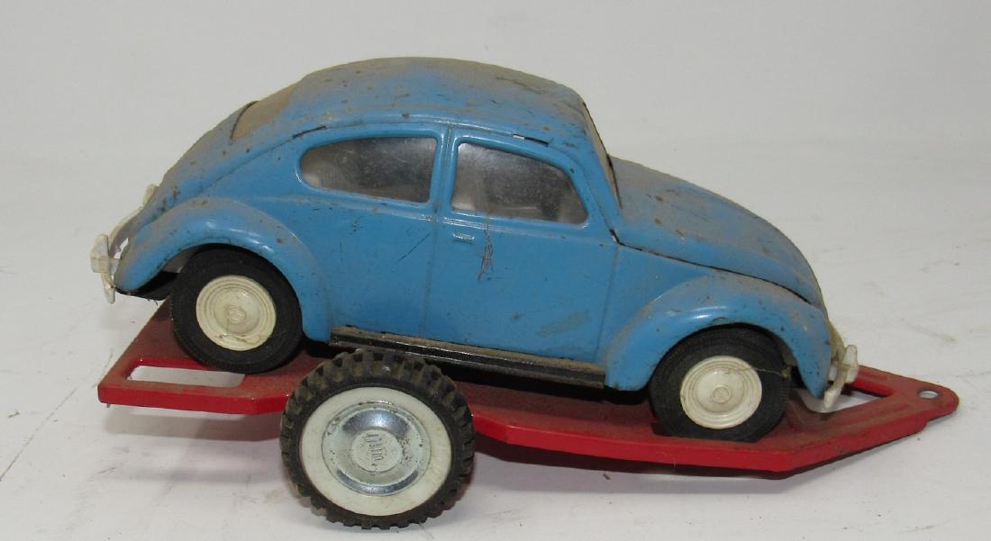 Tonka Volkswagen and Ford Trailer: Trailer is approx 10" long. No dents or dings, just needs to be cleaned