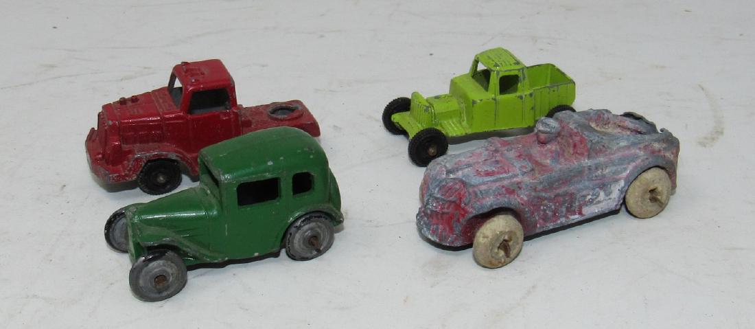 Tootsietoys Lesney & Misc Toy Cars: Green sedan is approx 2" long