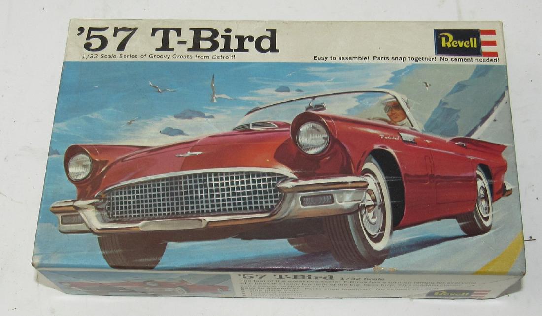 Revell 1957 T-Bird 1/32 Scale Model: We do not look thru and make sure all the parts are there or if there are any broken pieces. Sold as is,