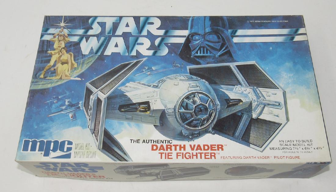 Star Wars Darth Vader Tie Fighter MPC Model Kit: Box is in nice condition. We do not look thru and make sure all the parts are there or if there are any broken pieces. Sold as is,