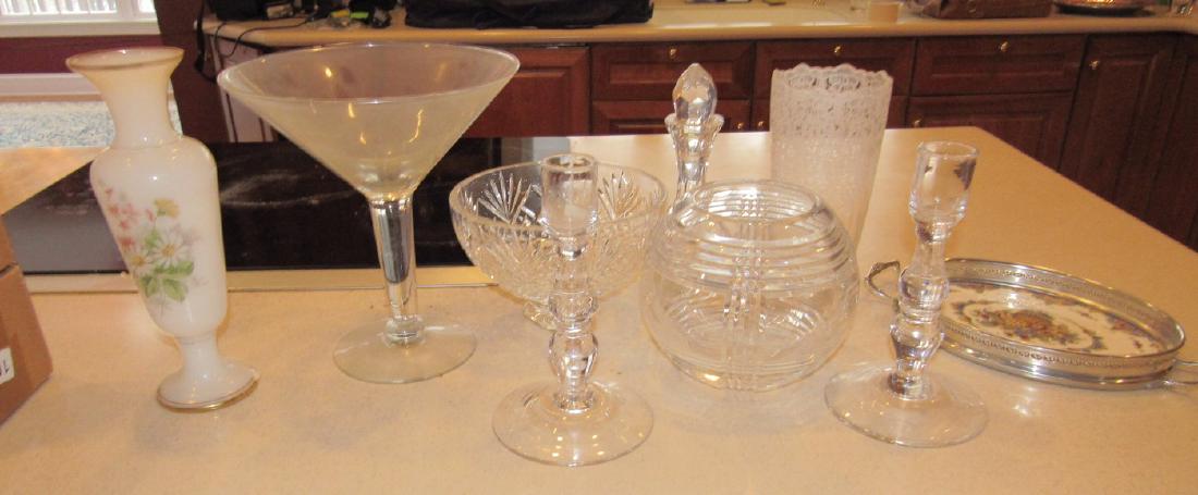 Hand Painted Vase Crystal Bowls Etched Vase: Getting all pictured