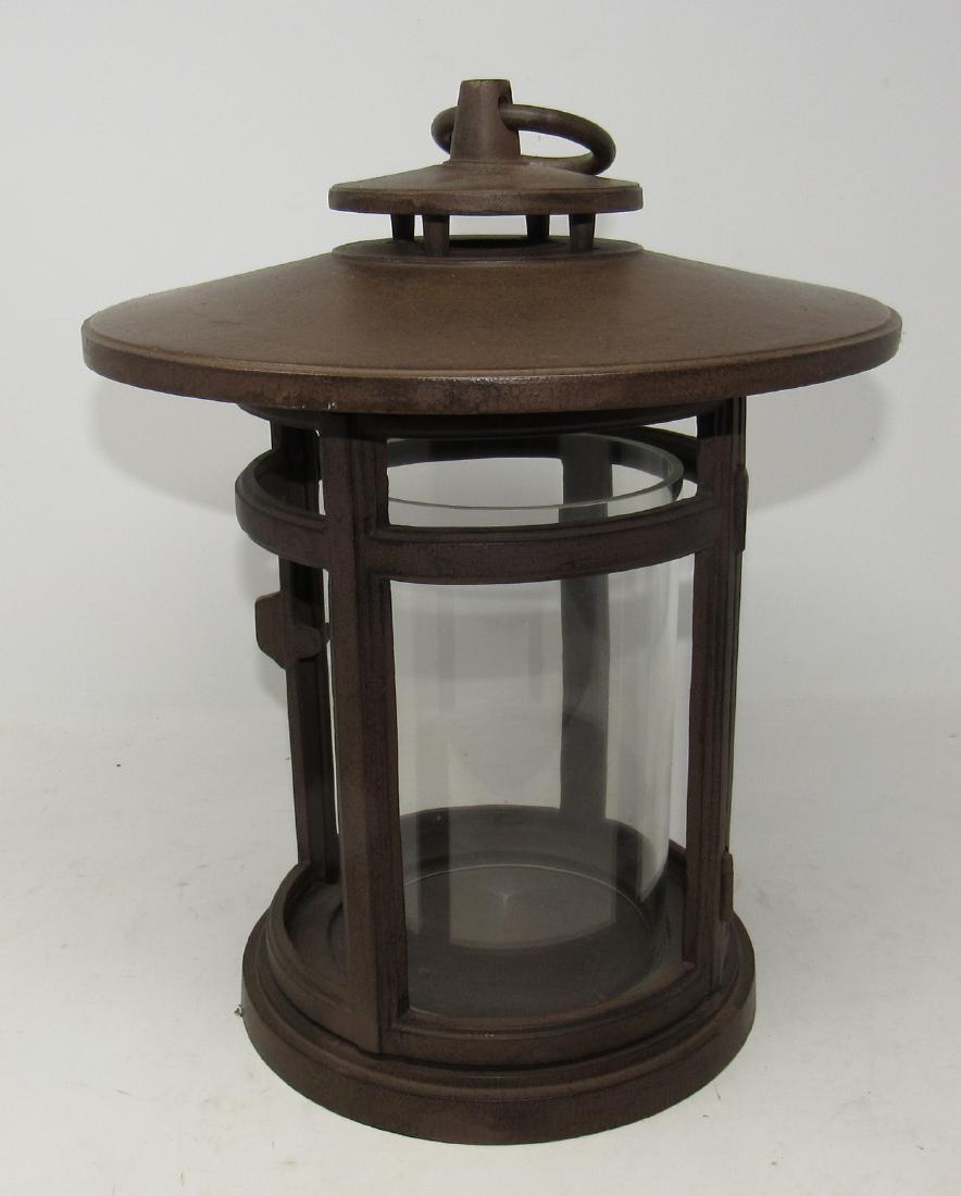 Cast Iron Candle Lamp: Approx 13" tall and 11" in diameter