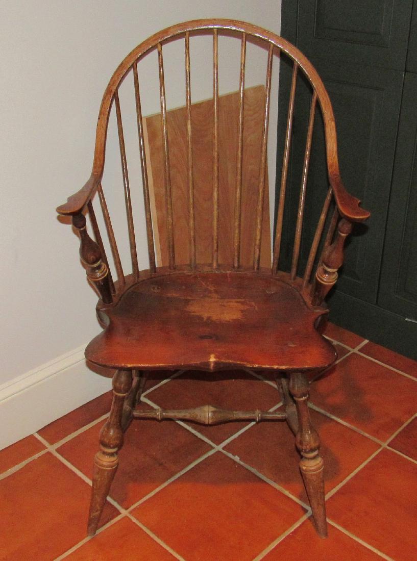 Continuous Arm Windsor Chair: Has wear