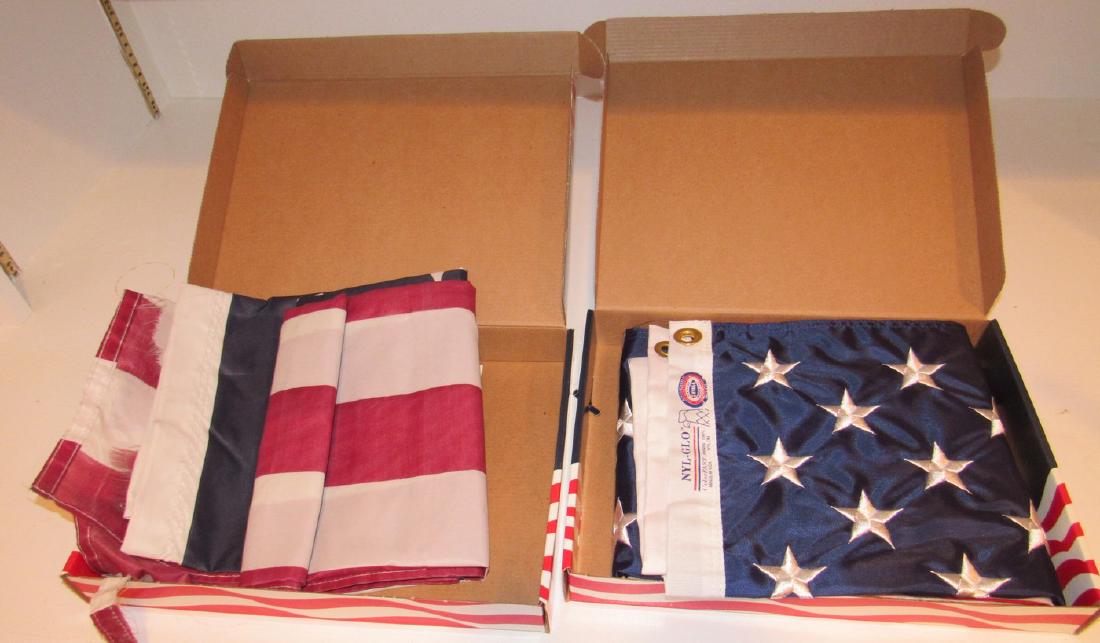 3x5 Nyl-Glo American Flag New: Also included is used one