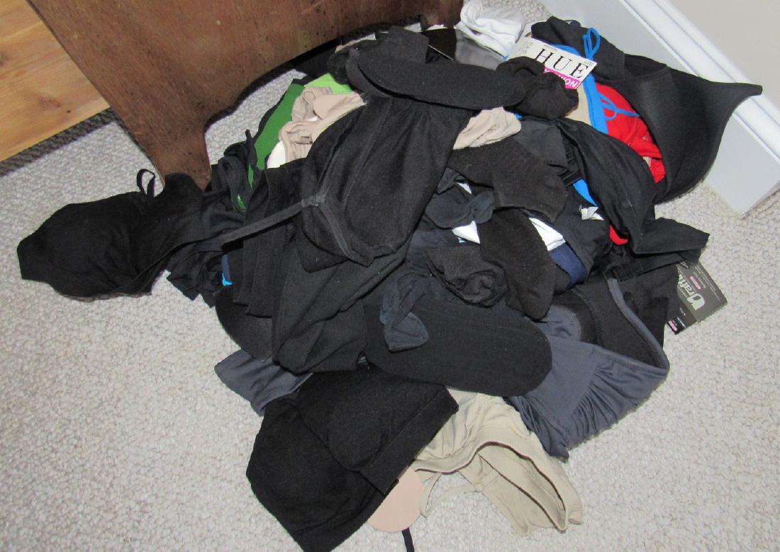 J Crew DKNY Bathing Suits Sports Bras: Mostly Small and Medium. Mixed lot of clothes