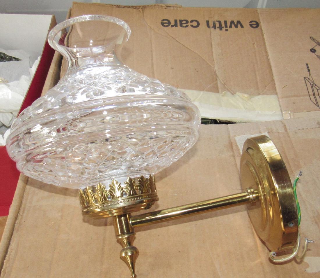 Waterford Crystal Wall Light Sconce: Approx 7" in diameter and 7" tall. No damage