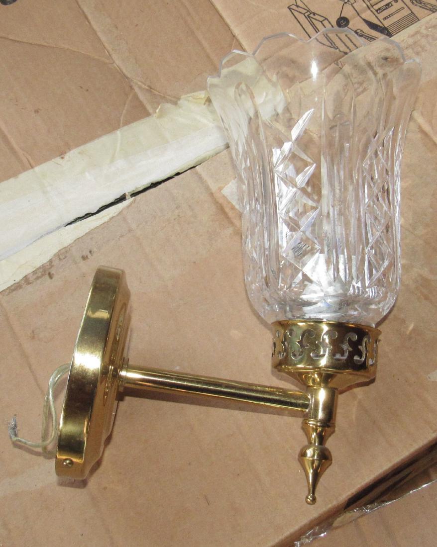 Waterford Crystal Light Wall Sconce: Approx 5 1/2" in diameter and 7" tall. No damage