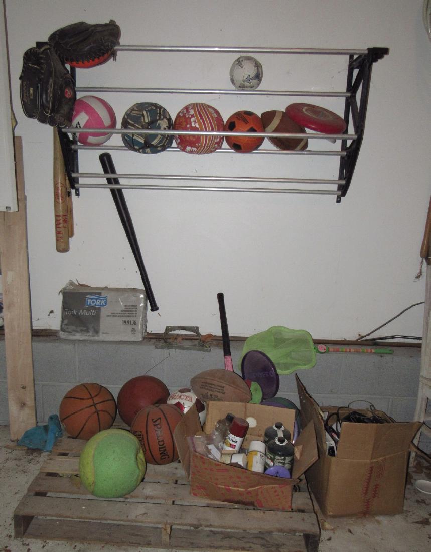 Soccer Balls Baseball Gloves Bats Propane Tanks: Getting all pictured