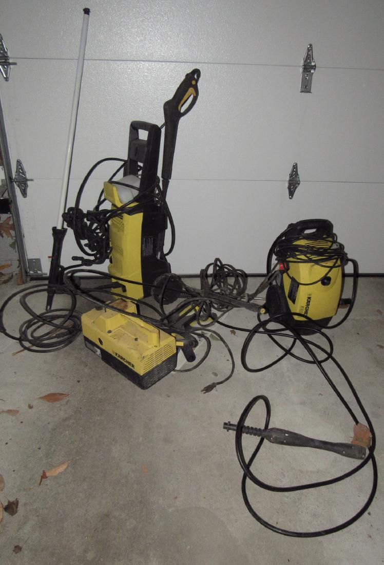 3 Karcher Pressure Washers: Sold as is, in untested condition