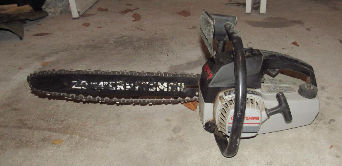 Craftsman Chainsaw with 15" Bar: Pulled 3 times and did not start. Sold in untested condition. Has good compression