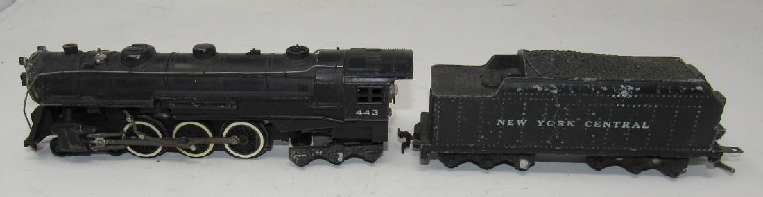 443 HO Scale Steam Locomotive and Tender: New York Central. Sold in untested condition. Has wear, as pictured
