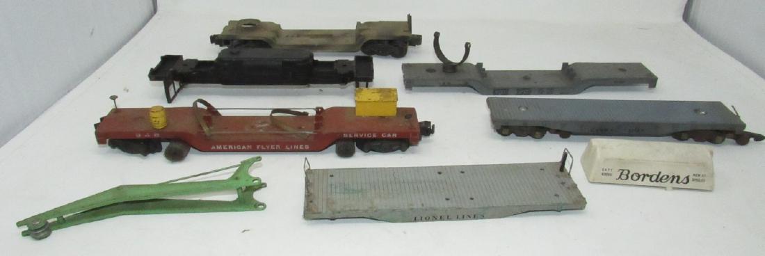Gilbert American Flyer Lionel Flat Car Train Parts: Getting all pictured