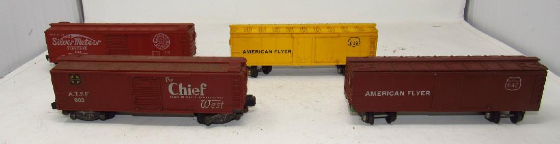 4 American Flyer Box Cars 803 642 639 Chief West: Getting all 4 pictured
