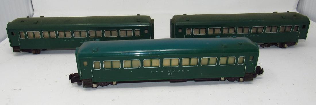 3 New Haven 650 Green Passenger Cars American Flyer: Getting all 3 pictured