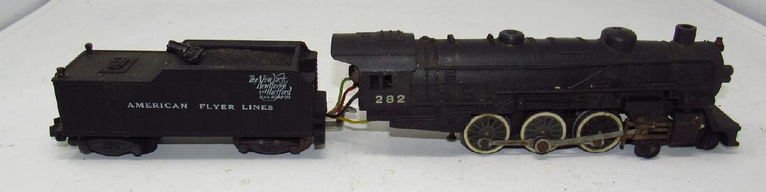 American Flyer 282 Steam Locomotive and Tender: Tender is New York New Haven and Hartford. Sold in untested condition