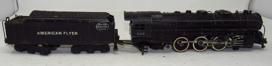 American Flyer 326 Steam Locomotive Engine with Tender: Tender is New York Central System. Sold in untested condition