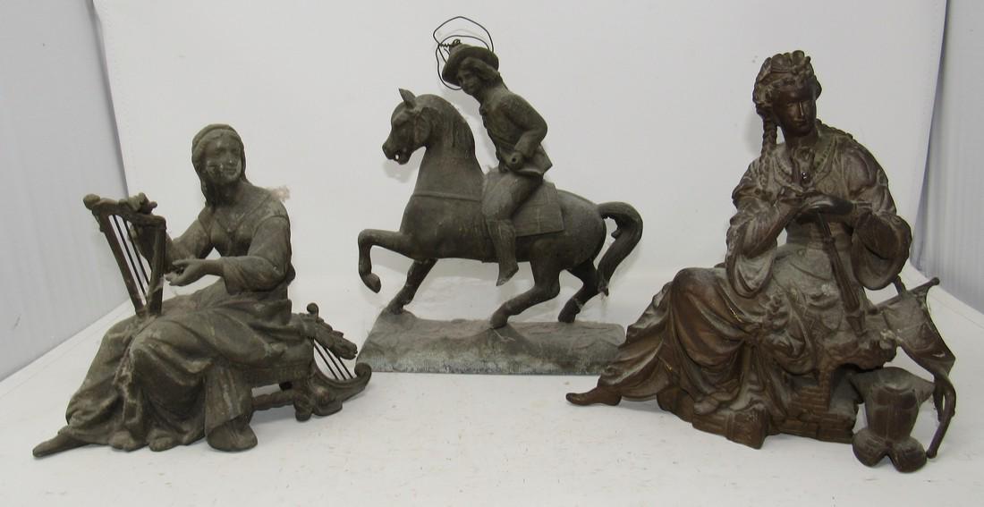 3 Cast Clock Figurals (1 of 2)
