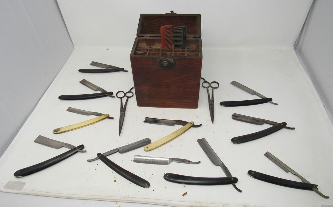 Everlasting Barber Box with Scissors and Straight (1 of 9)