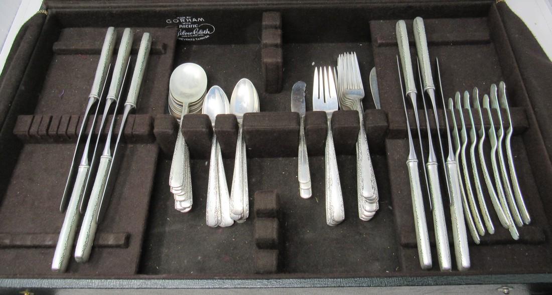 Gorham Camellia Sterling Silver Flatware Set 2650 Grams (1 of 13)