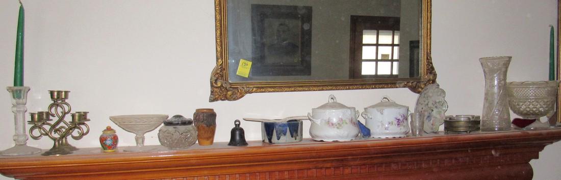 Glassware Compote Brass Candle Holders Vanity Jar (1 of 5)