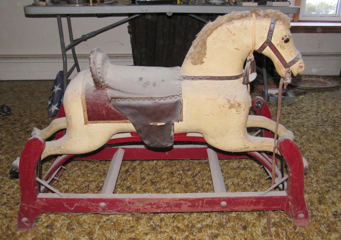 Antique Rocking Horse in Original Paint (1 of 17)