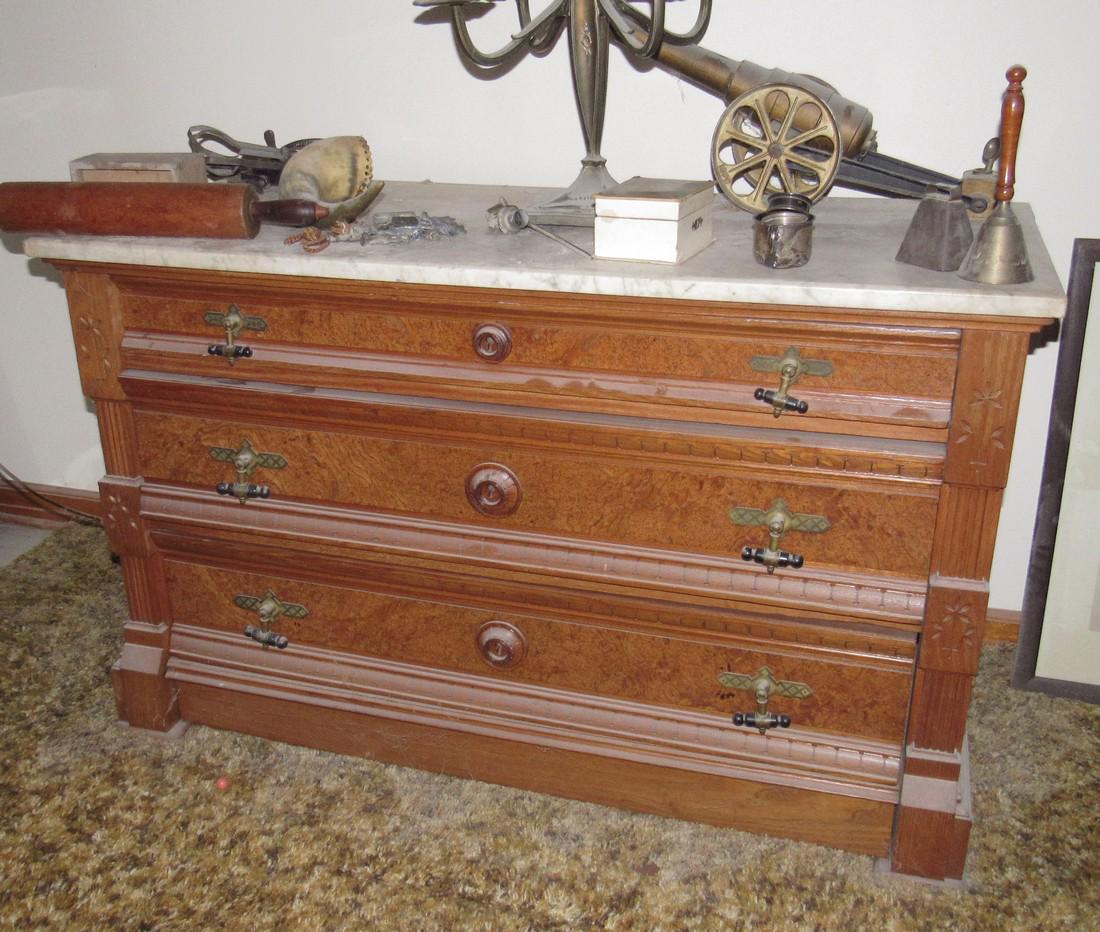Antique Marble Top Dresser (1 of 3)