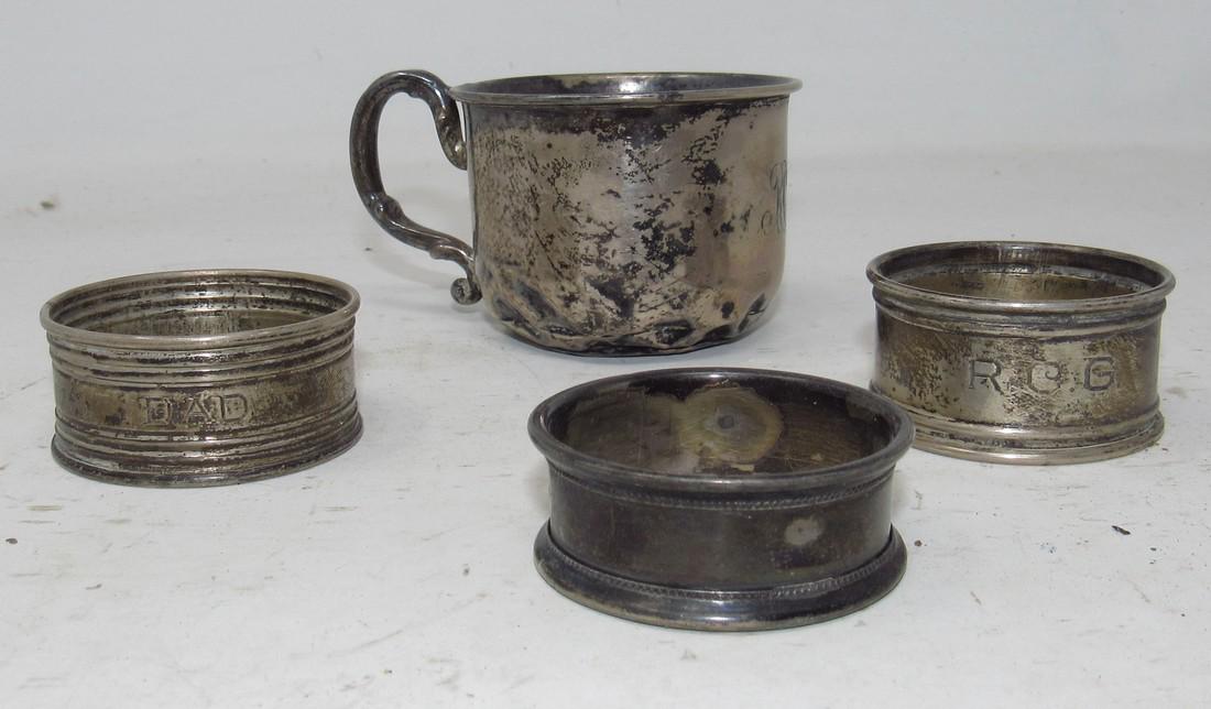 Sterling Silver Cup and Napkin Ring Holders (1 of 5)