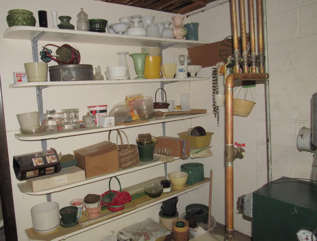 Planters and Misc Contents of Shelves (1 of 3)