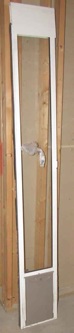 Dog / Cat Sliding Door Attachment: Approx 11 1/2" x 76" and has a 4 1/2" extension on top. Door is approx 8" x 11"