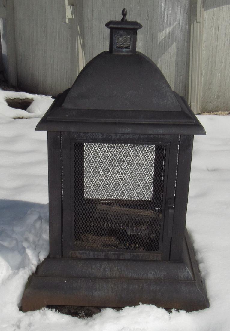 Fire Pit: Approx 24" x 24" x 42" tall. Bottom is rotted out