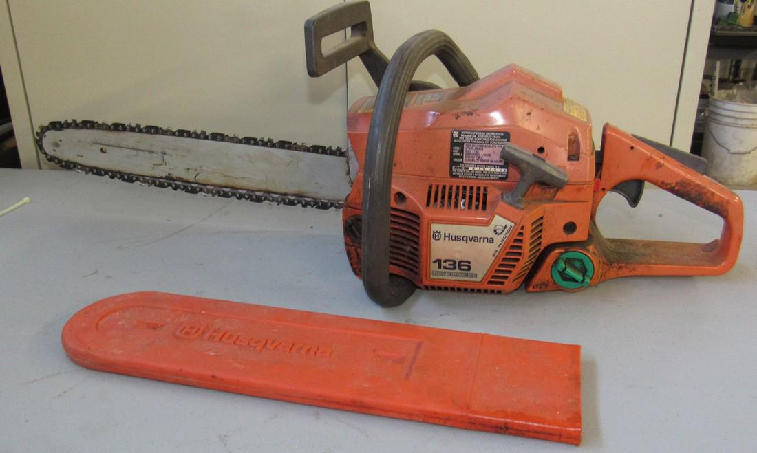 Husqvarna Chainsaw with 15 inch Bar: Pulled 3 times and did not start. Has good compression