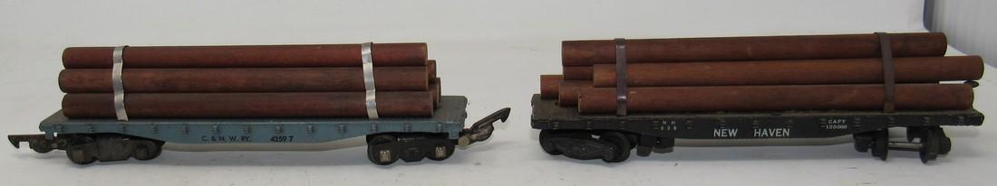 American Flyer Gilbert Log Cars 4259 928 New Haven: Getting both pictured.